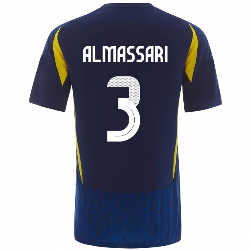 Kinder Wadha Almassari #3 Blau Gelb Auswärtstrikot Trikot 2024/25 T-Shirt