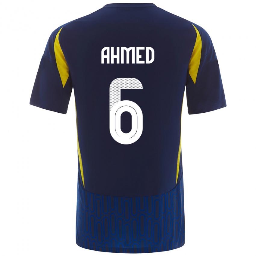 Kinder Aseel Ahmed #6 Blau Gelb Auswärtstrikot Trikot 2024/25 T-Shirt