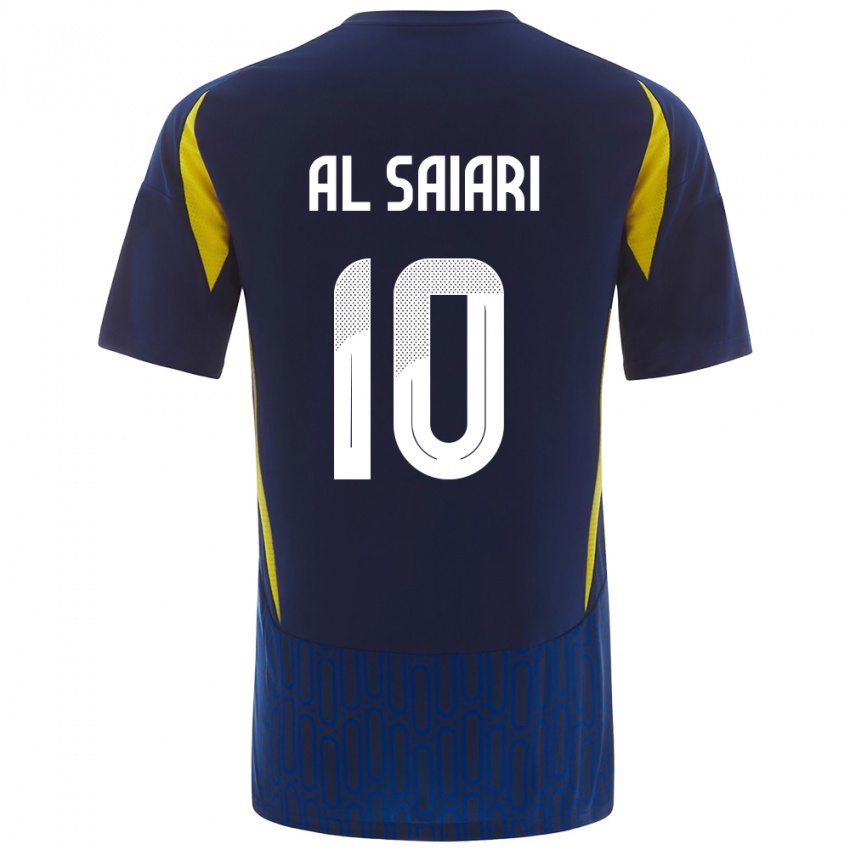 Kinder Mubarkh Al-Saiari #10 Blau Gelb Auswärtstrikot Trikot 2024/25 T-Shirt