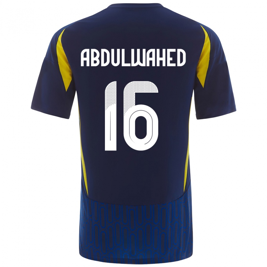 Kinder Ghader Abdulwahed #16 Blau Gelb Auswärtstrikot Trikot 2024/25 T-Shirt