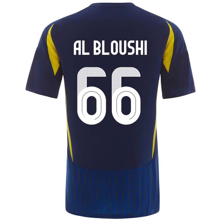 Kinder Reem Al-Bloushi #66 Blau Gelb Auswärtstrikot Trikot 2024/25 T-Shirt