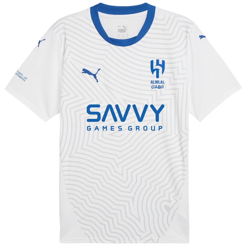 Kinder Suhayb Al-Zaid #0 Weiß Blau Auswärtstrikot Trikot 2024/25 T-Shirt