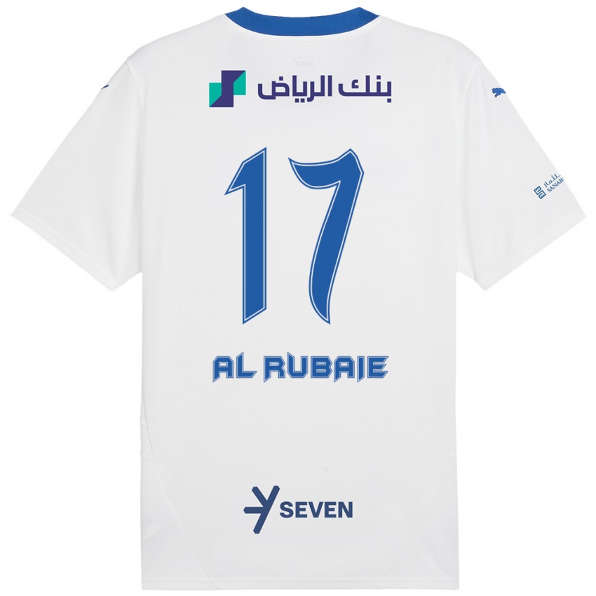 Kinder Mohammed Al-Rubaie #17 Weiß Blau Auswärtstrikot Trikot 2024/25 T-Shirt