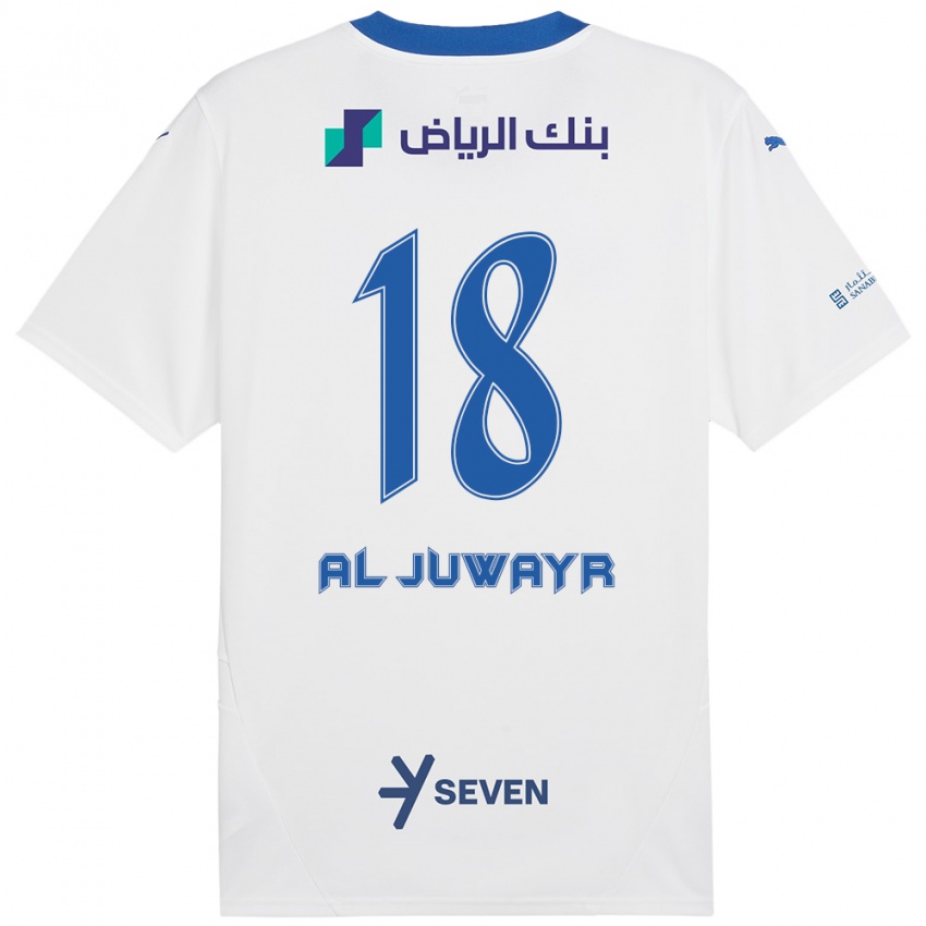 Kinder Musab Al-Juwayr #18 Weiß Blau Auswärtstrikot Trikot 2024/25 T-Shirt