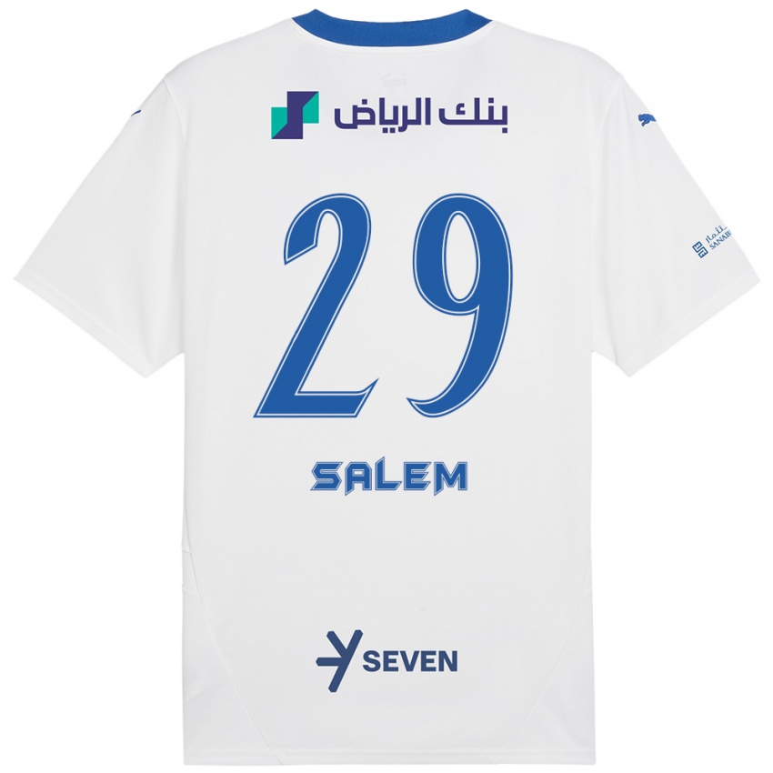 Kinder Salem Al-Dawsari #29 Weiß Blau Auswärtstrikot Trikot 2024/25 T-Shirt