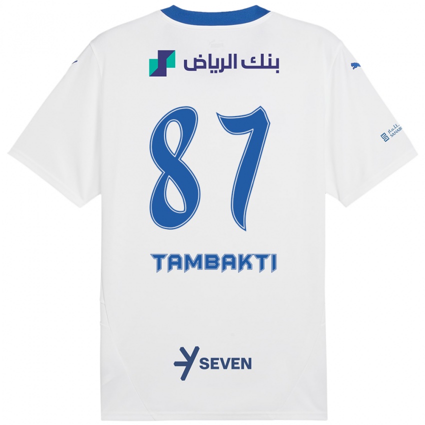 Kinder Hassan Tambakti #87 Weiß Blau Auswärtstrikot Trikot 2024/25 T-Shirt