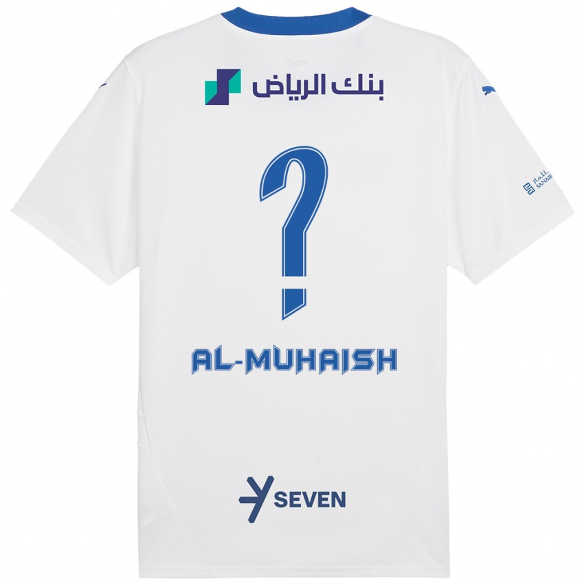 Kinder Mohammed Al-Muhaish #0 Weiß Blau Auswärtstrikot Trikot 2024/25 T-Shirt