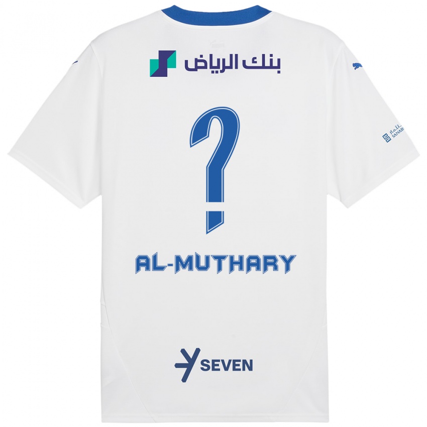 Kinder Saad Al-Muthary #0 Weiß Blau Auswärtstrikot Trikot 2024/25 T-Shirt