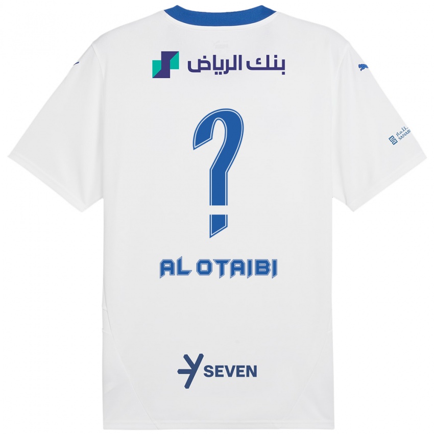 Kinder Majd Al-Otaibi #0 Weiß Blau Auswärtstrikot Trikot 2024/25 T-Shirt