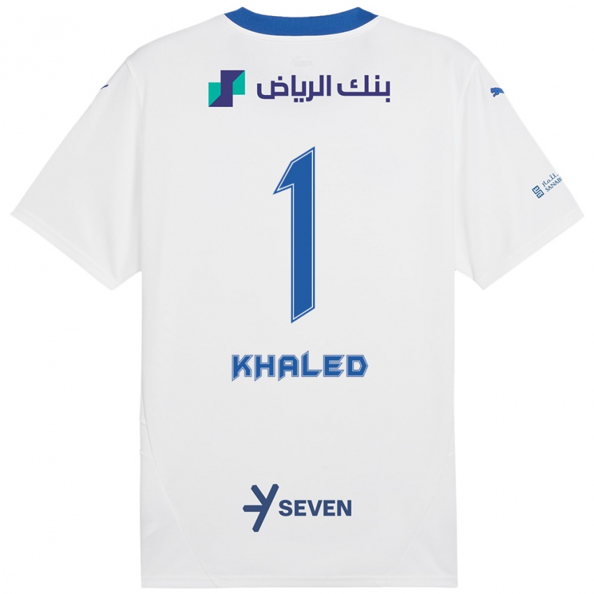 Kinder Nawal Khaled #1 Weiß Blau Auswärtstrikot Trikot 2024/25 T-Shirt