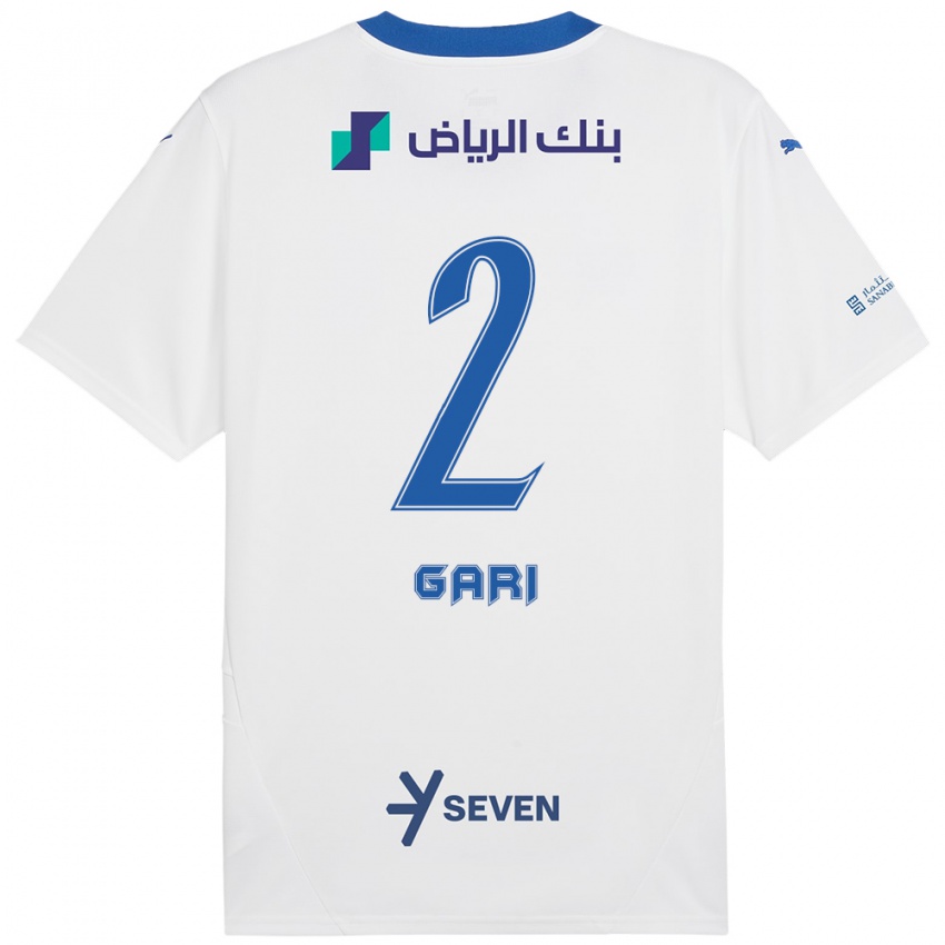 Kinder Fatimah Gari #2 Weiß Blau Auswärtstrikot Trikot 2024/25 T-Shirt