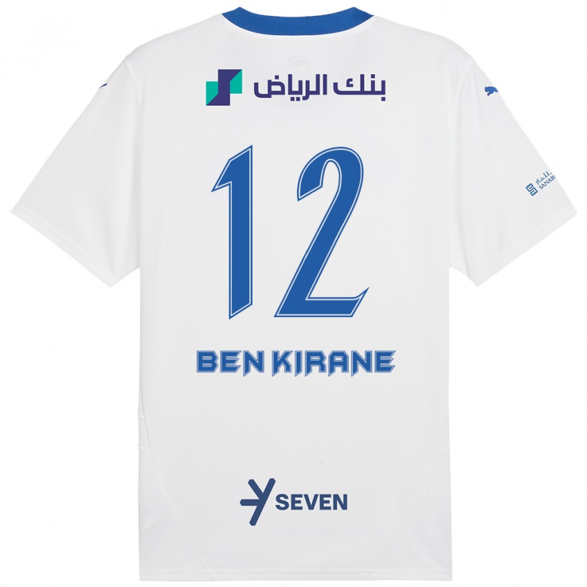 Kinder Mariam Ben Kirane #12 Weiß Blau Auswärtstrikot Trikot 2024/25 T-Shirt