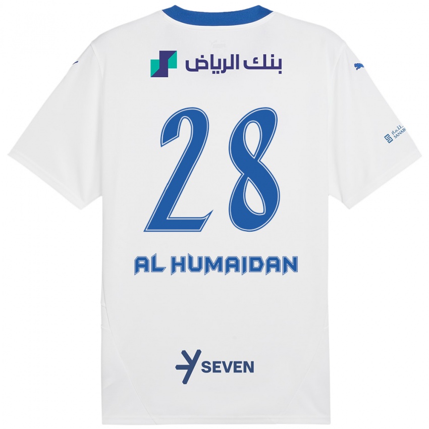 Kinder Fay Al-Humaidan #28 Weiß Blau Auswärtstrikot Trikot 2024/25 T-Shirt