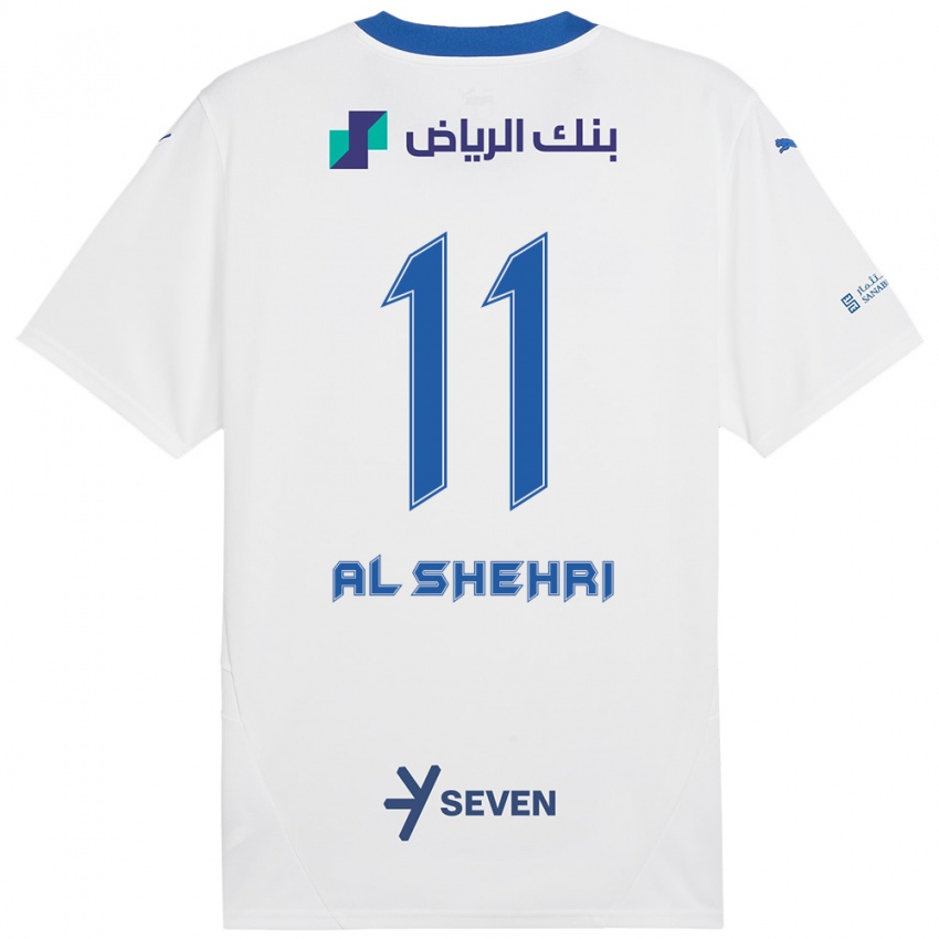 Kinder Saleh Al-Shehri #11 Weiß Blau Auswärtstrikot Trikot 2024/25 T-Shirt