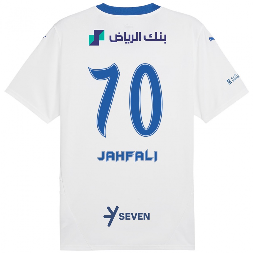 Kinder Mohammed Jahfali #70 Weiß Blau Auswärtstrikot Trikot 2024/25 T-Shirt