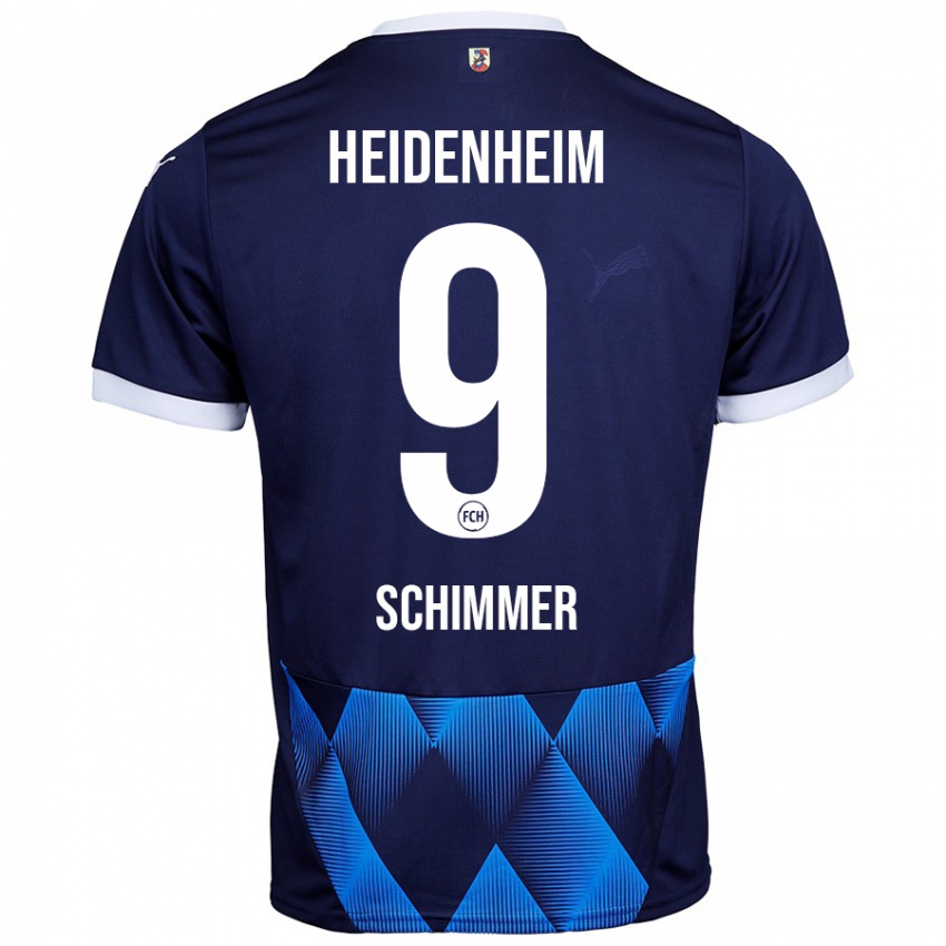 Kinder Stefan Schimmer #9 Dunkel Marineblau Auswärtstrikot Trikot 2024/25 T-Shirt