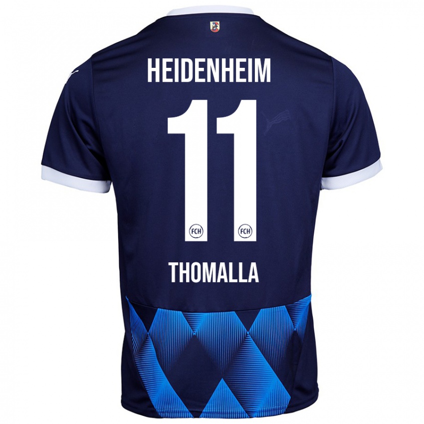 Kinder Denis Thomalla #11 Dunkel Marineblau Auswärtstrikot Trikot 2024/25 T-Shirt