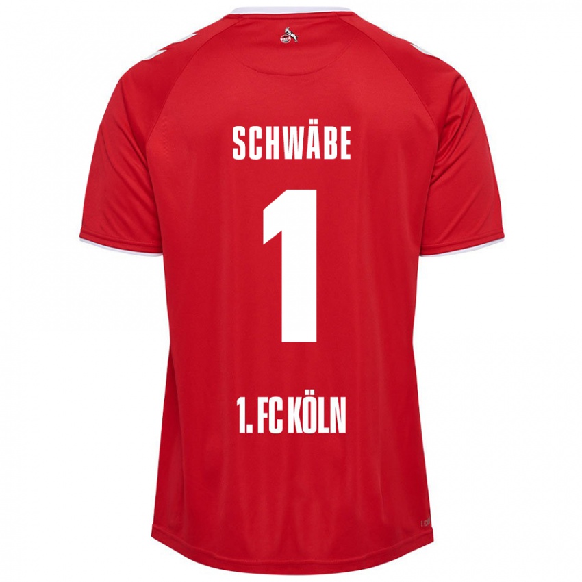 Kinder Marvin Schwäbe #1 Rot Weiß Auswärtstrikot Trikot 2024/25 T-Shirt