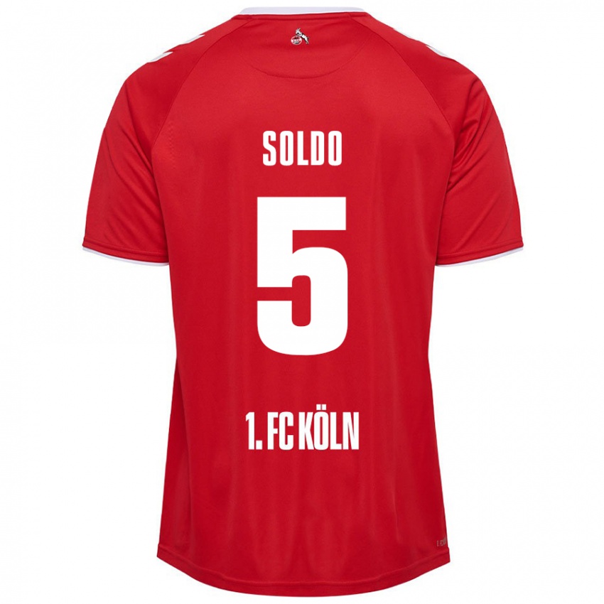 Kinder Nikola Soldo #5 Rot Weiß Auswärtstrikot Trikot 2024/25 T-Shirt