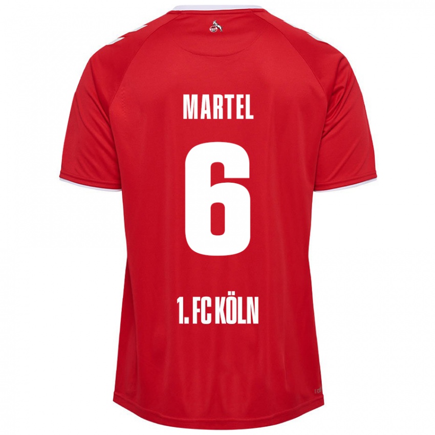 Kinder Eric Martel #6 Rot Weiß Auswärtstrikot Trikot 2024/25 T-Shirt