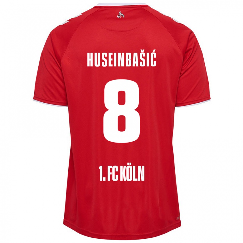 Kinder Denis Huseinbasic #8 Rot Weiß Auswärtstrikot Trikot 2024/25 T-Shirt