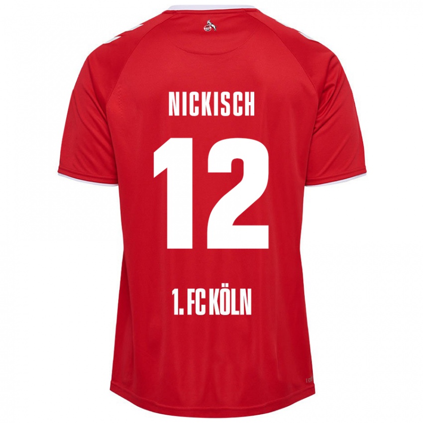 Kinder Jonas Nickisch #12 Rot Weiß Auswärtstrikot Trikot 2024/25 T-Shirt