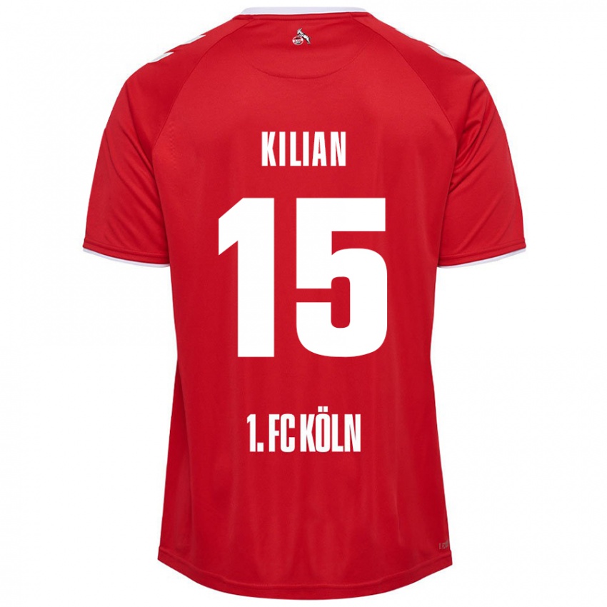 Kinder Luca Kilian #15 Rot Weiß Auswärtstrikot Trikot 2024/25 T-Shirt