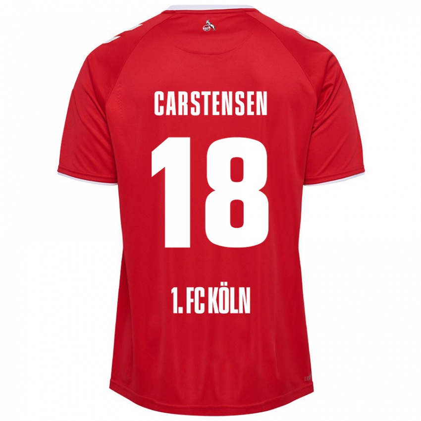 Kinder Rasmus Carstensen #18 Rot Weiß Auswärtstrikot Trikot 2024/25 T-Shirt