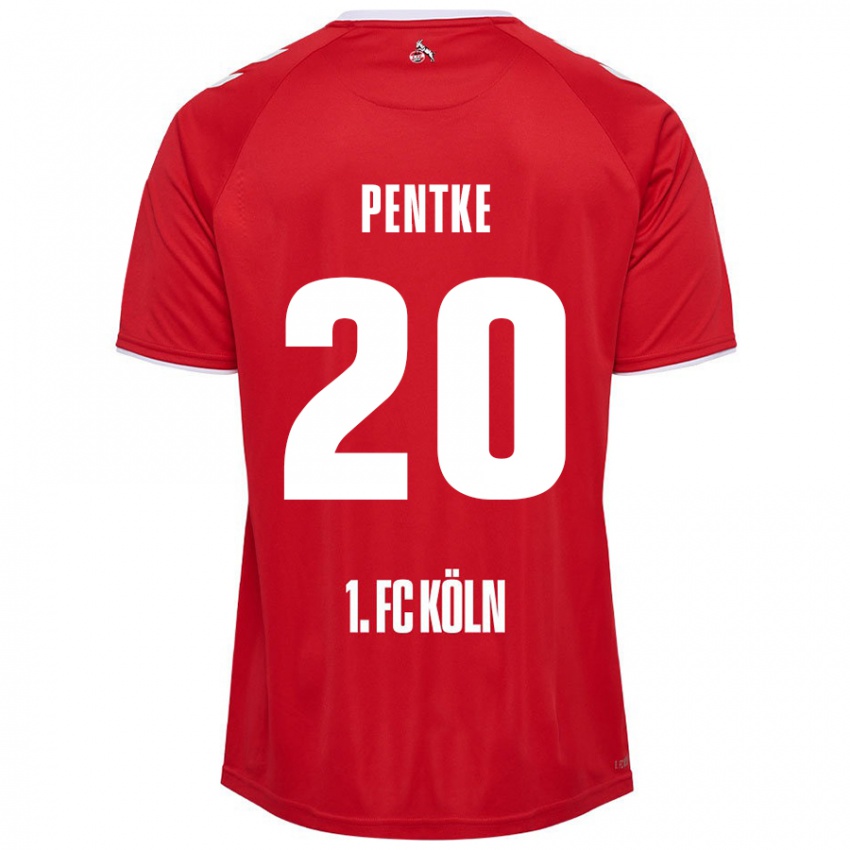 Kinder Philipp Pentke #20 Rot Weiß Auswärtstrikot Trikot 2024/25 T-Shirt