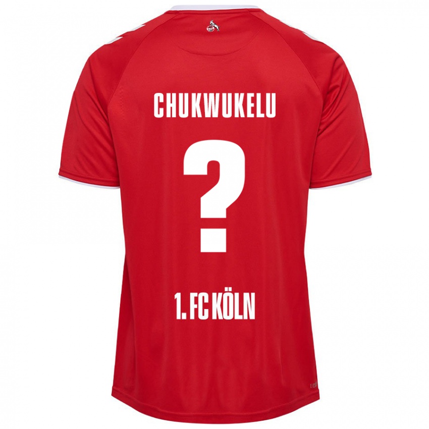 Kinder Chinedu Chukwukelu #0 Rot Weiß Auswärtstrikot Trikot 2024/25 T-Shirt