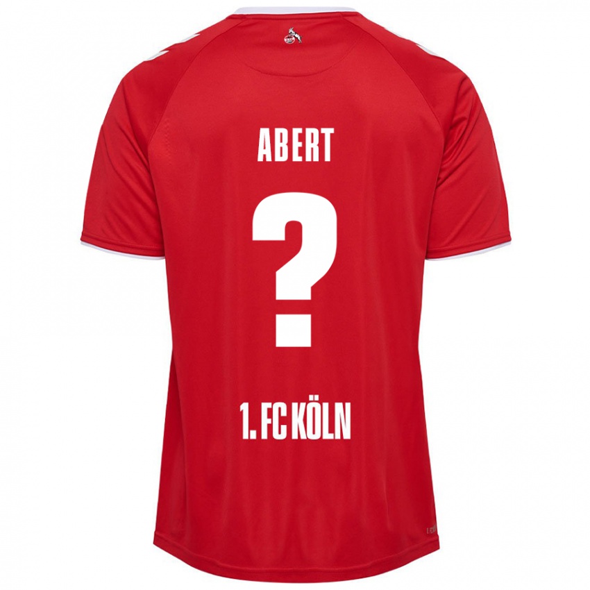 Kinder Niklas Abert #0 Rot Weiß Auswärtstrikot Trikot 2024/25 T-Shirt