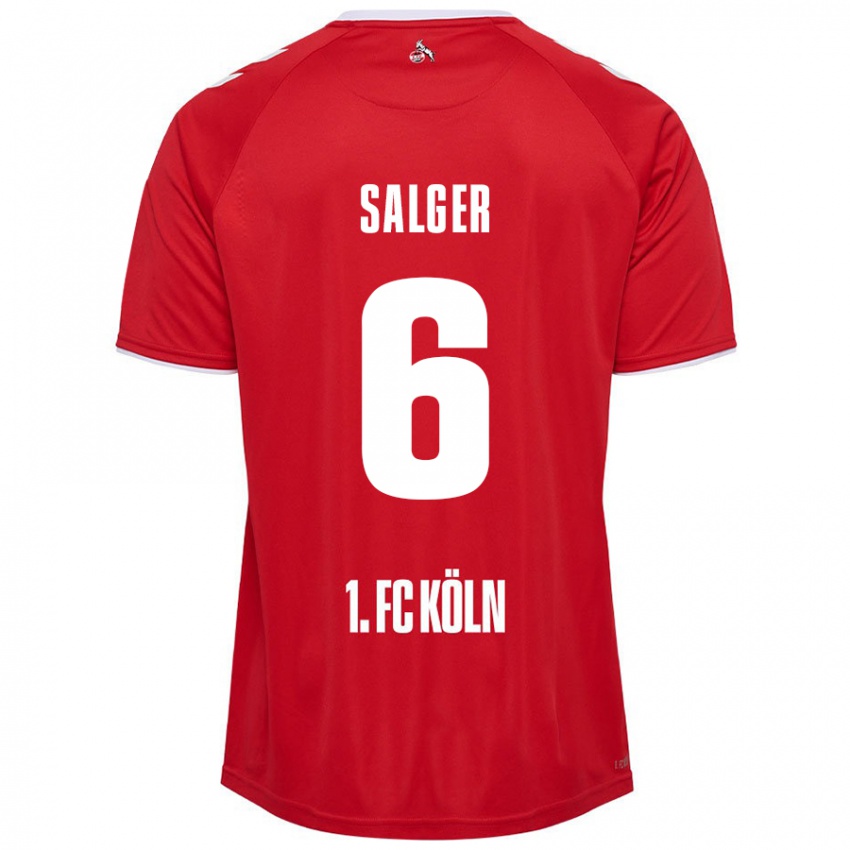 Kinder Stephan Salger #6 Rot Weiß Auswärtstrikot Trikot 2024/25 T-Shirt