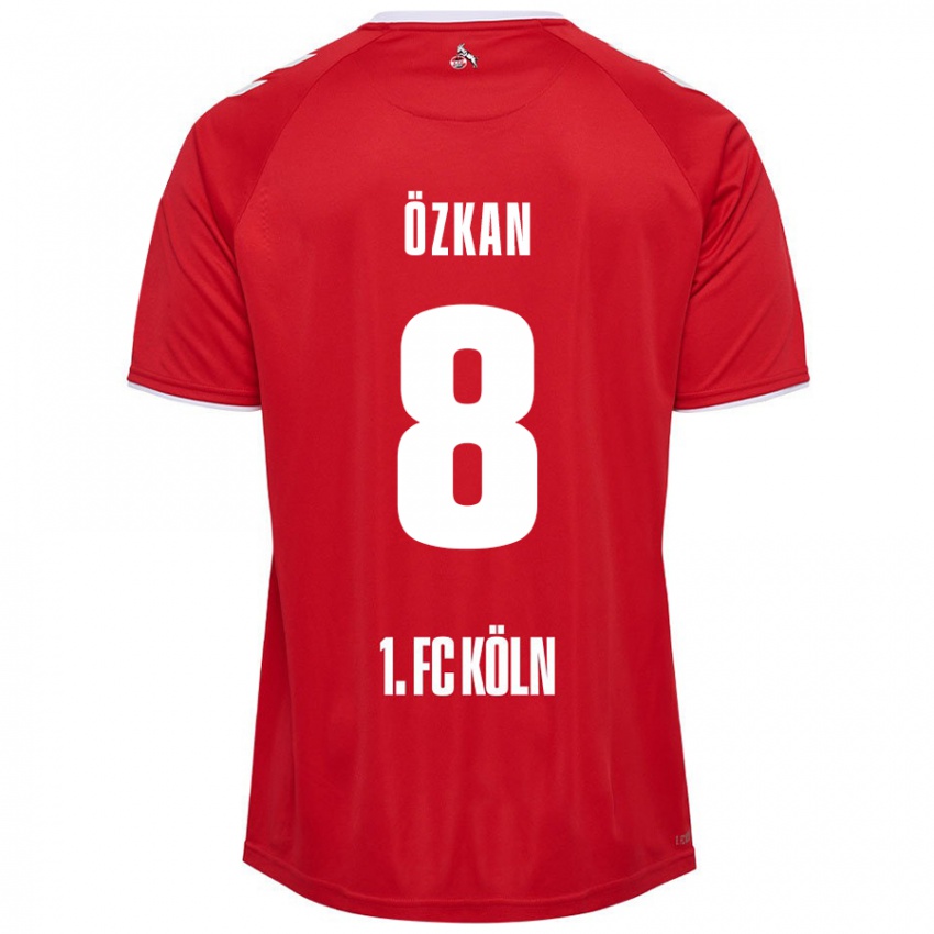 Kinder Mikail Özkan #8 Rot Weiß Auswärtstrikot Trikot 2024/25 T-Shirt