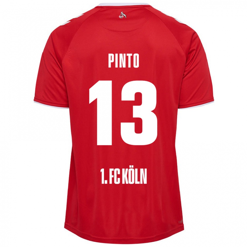 Kinder João Pinto #13 Rot Weiß Auswärtstrikot Trikot 2024/25 T-Shirt