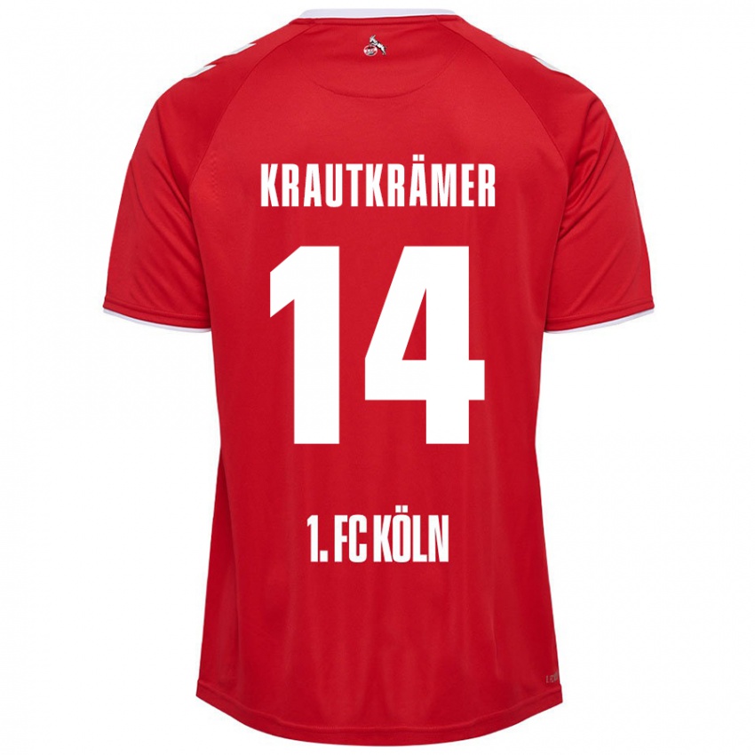 Kinder Jakob Krautkrämer #14 Rot Weiß Auswärtstrikot Trikot 2024/25 T-Shirt