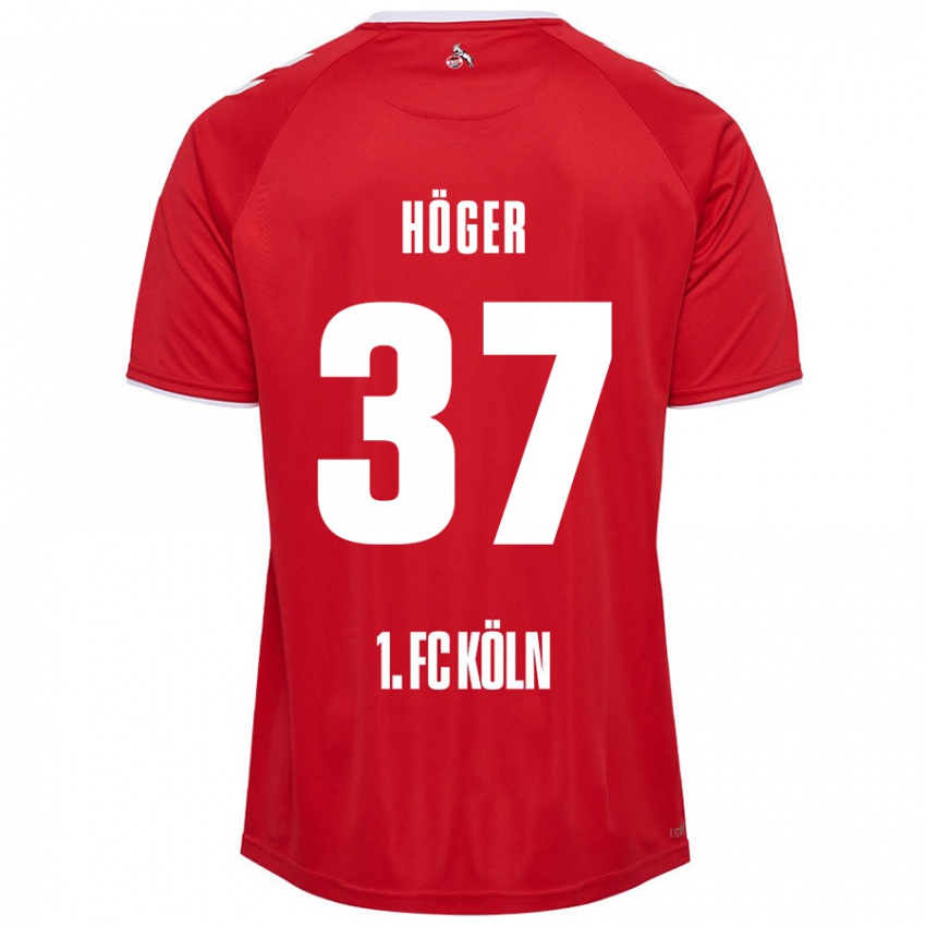 Kinder Marco Höger #37 Rot Weiß Auswärtstrikot Trikot 2024/25 T-Shirt