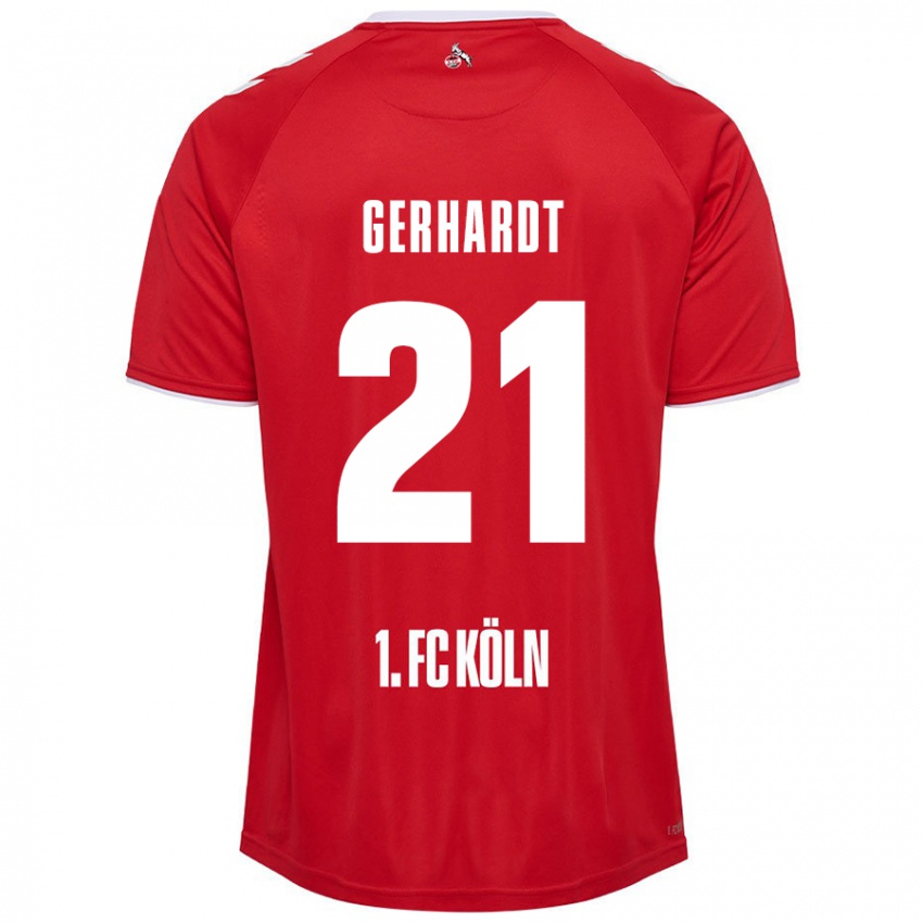 Kinder Anna Gerhardt #21 Rot Weiß Auswärtstrikot Trikot 2024/25 T-Shirt