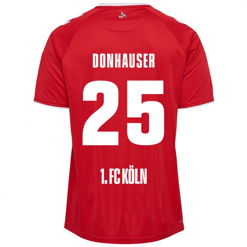 Kinder Laura Donhauser #25 Rot Weiß Auswärtstrikot Trikot 2024/25 T-Shirt