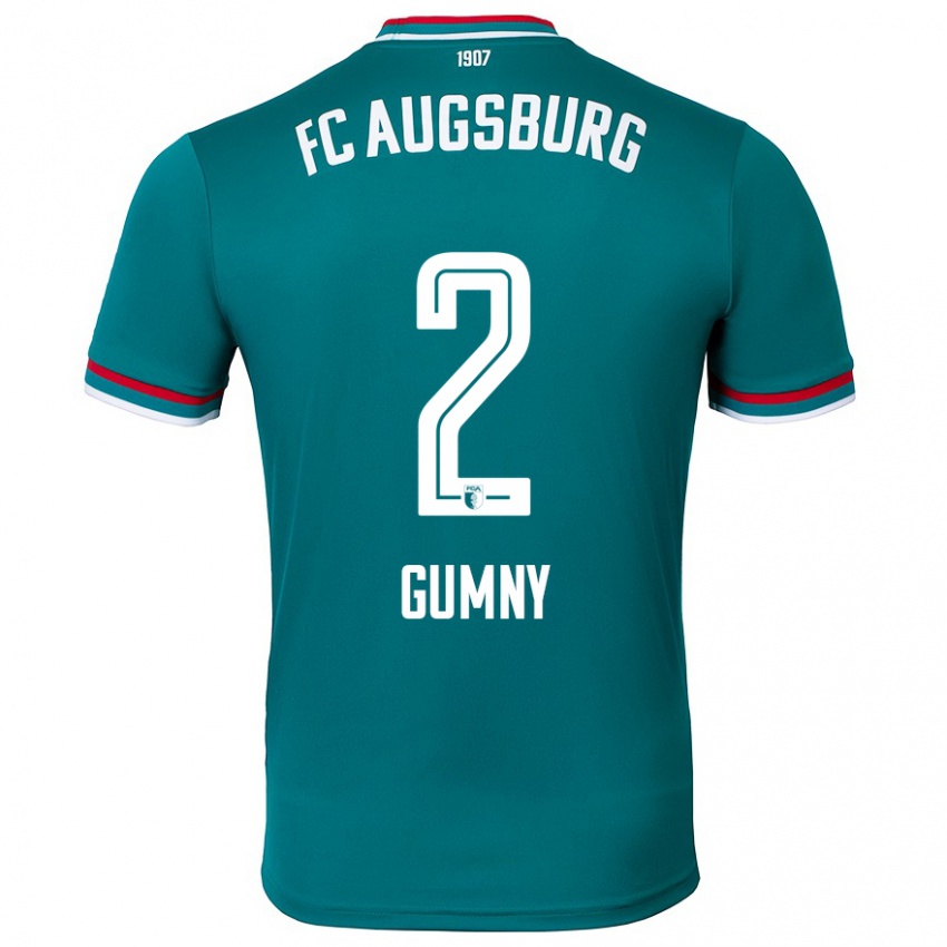 Kinder Robert Gumny #2 Dunkelgrün Auswärtstrikot Trikot 2024/25 T-Shirt