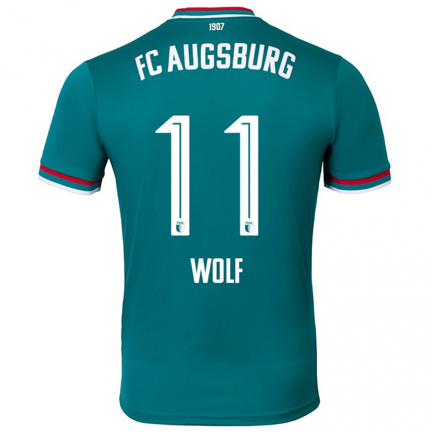 Kinder Marius Wolf #11 Dunkelgrün Auswärtstrikot Trikot 2024/25 T-Shirt