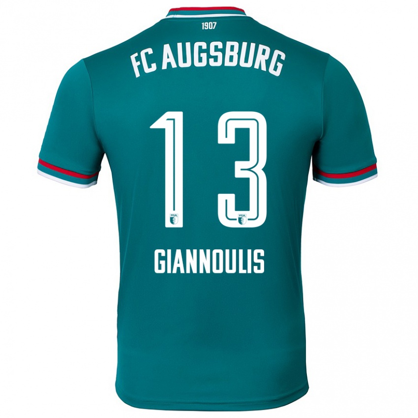 Kinder Dimitrios Giannoulis #13 Dunkelgrün Auswärtstrikot Trikot 2024/25 T-Shirt