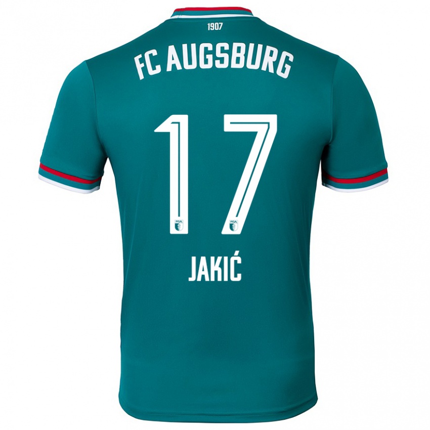 Kinder Kristijan Jakic #17 Dunkelgrün Auswärtstrikot Trikot 2024/25 T-Shirt