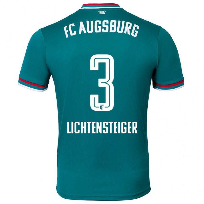 Kinder David Lichtensteiger #3 Dunkelgrün Auswärtstrikot Trikot 2024/25 T-Shirt