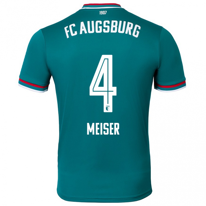 Kinder Felix Meiser #4 Dunkelgrün Auswärtstrikot Trikot 2024/25 T-Shirt