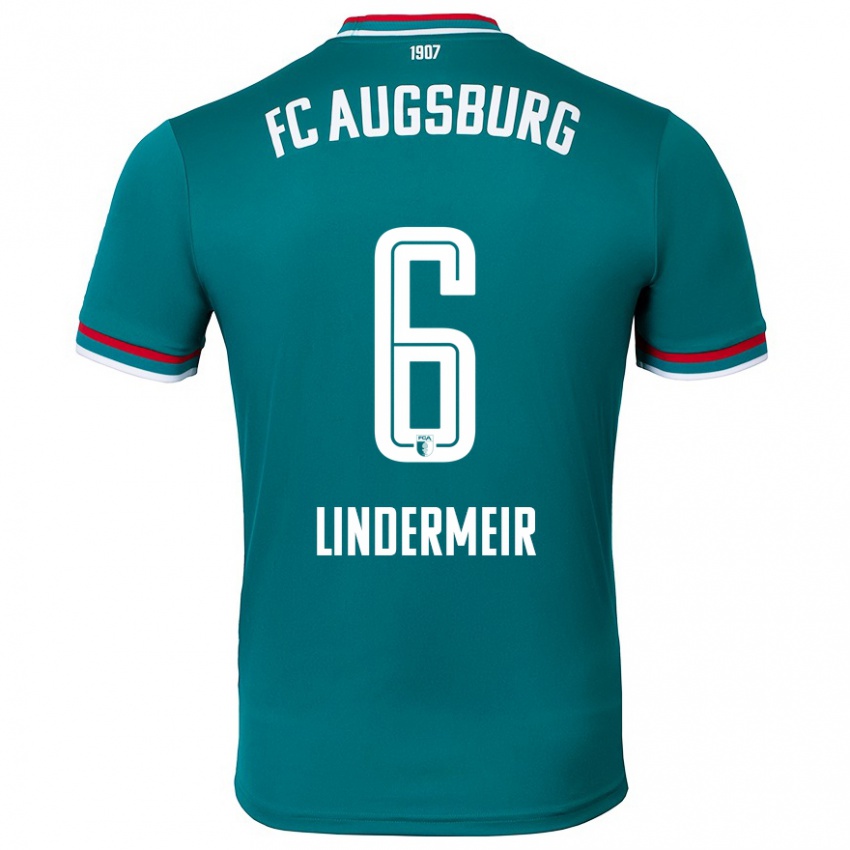 Kinder Dominik Lindermeir #6 Dunkelgrün Auswärtstrikot Trikot 2024/25 T-Shirt