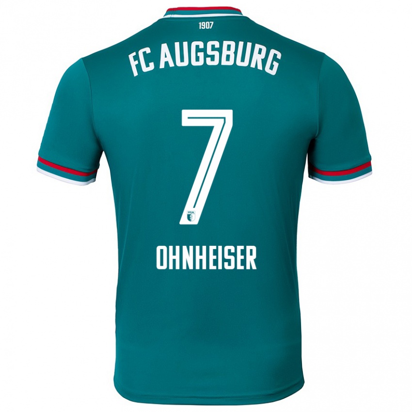 Kinder Nico Ohnheiser #7 Dunkelgrün Auswärtstrikot Trikot 2024/25 T-Shirt