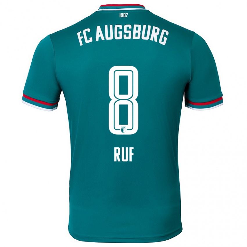 Kinder Jonas Ruf #8 Dunkelgrün Auswärtstrikot Trikot 2024/25 T-Shirt