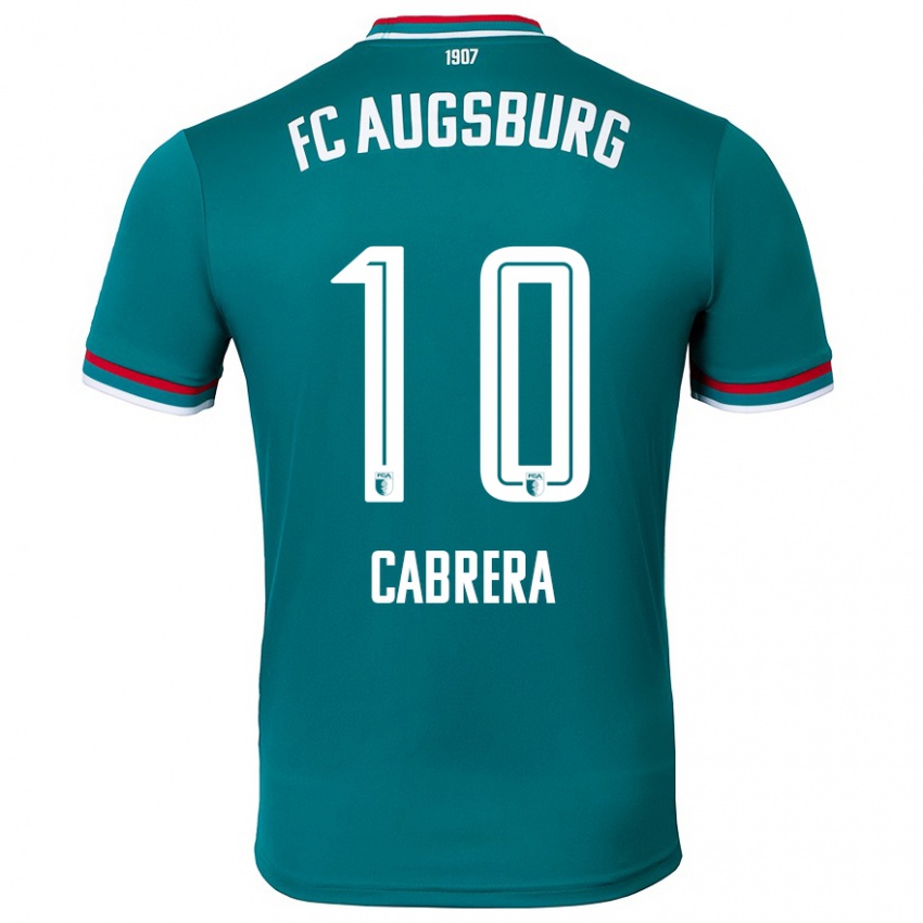 Kinder Juan Cabrera #10 Dunkelgrün Auswärtstrikot Trikot 2024/25 T-Shirt