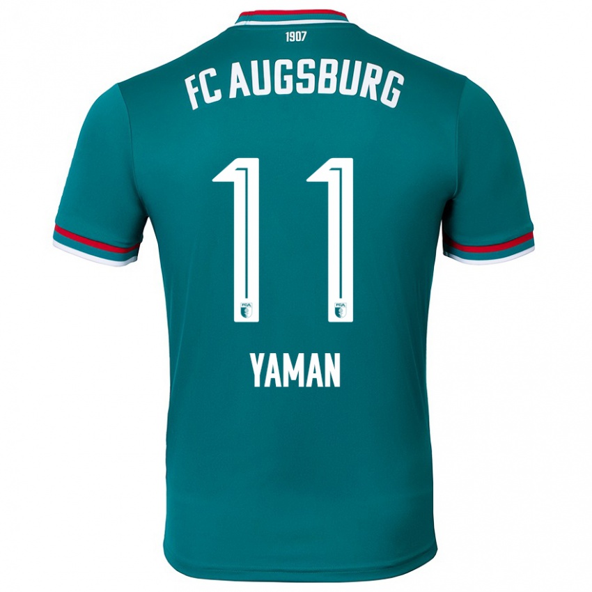 Kinder Kerim Yaman #11 Dunkelgrün Auswärtstrikot Trikot 2024/25 T-Shirt