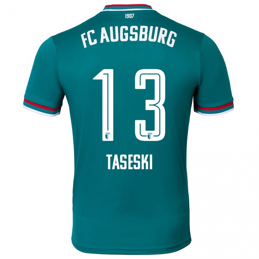 Kinder Kristijan Taseski #13 Dunkelgrün Auswärtstrikot Trikot 2024/25 T-Shirt